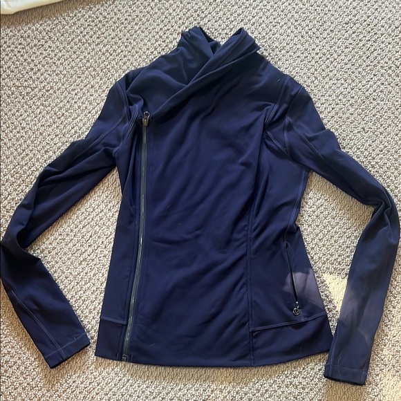 Women's Lululemon Double Zipper Navy Jacket - Size 10 - Picture 1 of 5